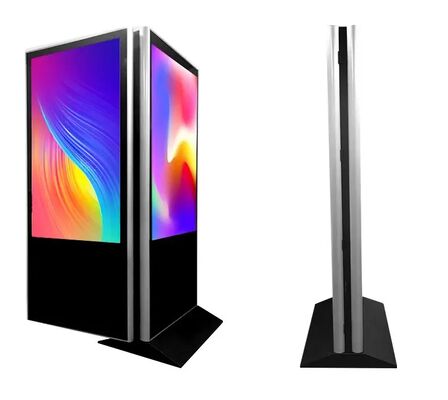 55/65 Inch 3000 Nits Parlaklık IP65 Su geçirmez Dışarı Dijital Tabela Reklam LCD Totem Kiosk