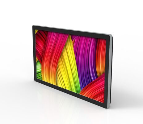 Su geçirmez dijital işaretleme için USB arayüzü ile 32 inç Yüksek Parlaklık 2000nits Dış Sanayi Dokunmatik Monitörü